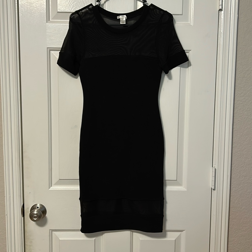 Bozzolo Little Black Mesh Dress Size Small
